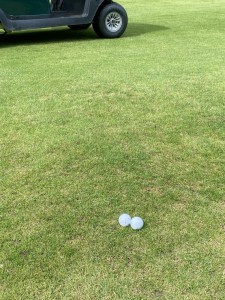 Abschlag Loch 12, Seppi und Ecki